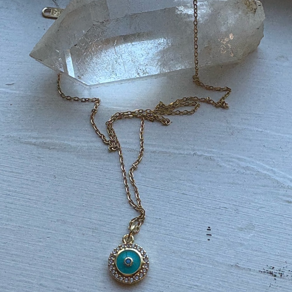 14k GP Eye 👁️ Necklace.